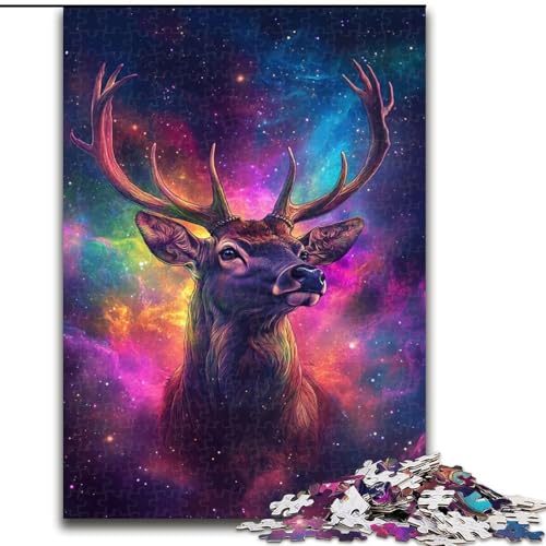 1000-teiliges Puzzle für Erwachsene, Galaxy Tiger-Puzzle aus Holz, schwieriges Denkspiel für Teenager, 1000 Teile(50x75cm) von XHAXING