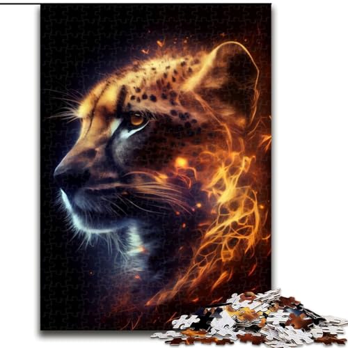 1000-teiliges Puzzle für Erwachsene, Geparden-Puzzle aus Pappe, Teenager, Stressabbau, Cooles, einzigartiges Geschenk für die Familie, 1000 Teile(26x38cm) von XHAXING