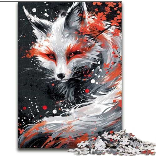 1000-teiliges Puzzle für Erwachsene, God of Foxes-Puzzle aus Holz, anspruchsvolles Denkspiel für Teenager, unterhaltsames interaktives Spiel für die ganze Familie, 1000 Teile(50x75cm) von XHAXING