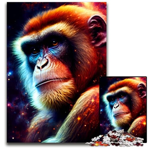 1000-teiliges Puzzle für Erwachsene, Gorilla-Puzzle aus Holz für Erwachsene und Teenager, Spieleabend mit der Familie, anspruchsvolle Geschenkidee, 26 x 38 cm 1000-teiliges Puzzle für Erwachsene, Gorilla-Puzzle aus Holz für Erwachsene und Teenager, Spieleabend mit der Familie, anspruchsvolle Geschenkidee, 26 x 38 cm von XHAXING