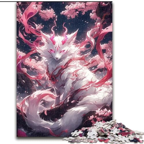 1000-teiliges Puzzle für Erwachsene, Gott der Füchse, Puzzle aus Pappe, interaktives Familienspiel, Denksportgeschenk, Lernspielzeug, 1000 Teile(26x38cm) von XHAXING