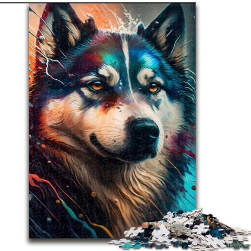 1000-teiliges Puzzle für Erwachsene, Husky-Puzzle aus Pappe, für Teenager und Familienspaß, 1000 Teile(26x38cm) von XHAXING