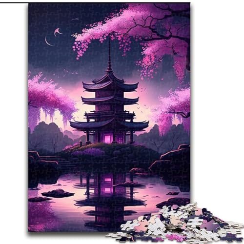 1000-teiliges Puzzle für Erwachsene, Japanisches Tempel-Puzzle aus Holz, anspruchsvolles Denkspiel für Teenager, unterhaltsames interaktives Spiel für die ganze Familie, 1000 Teile(50x75cm) von XHAXING