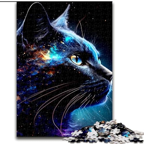 1000-teiliges Puzzle für Erwachsene, Katzen-Puzzle aus Holz, Familienaktivitätsspiel für Teenager, DIY-Heimdekoration, Denksportaufgabe, Geschenk, 1000 Teile(50x75cm) von XHAXING