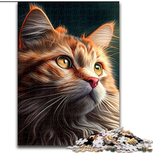 1000-teiliges Puzzle für Erwachsene, Katzen-Puzzle aus Pappe, Teenager, Stressabbau, Cooles, einzigartiges Geschenk für die Familie, 1000 Teile(26x38cm) von XHAXING
