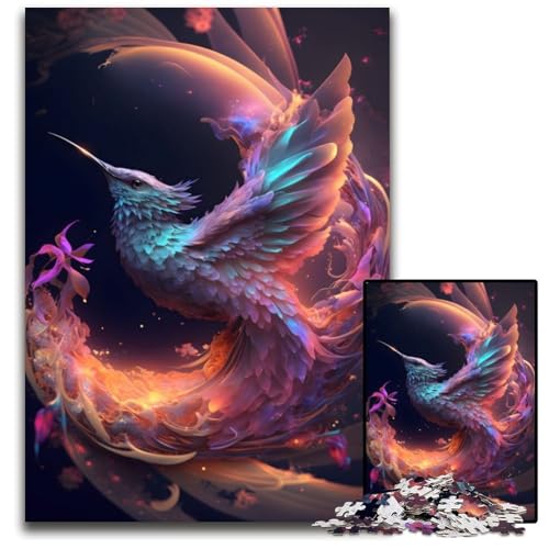 1000-teiliges Puzzle für Erwachsene, Kolibri der Zeit, Puzzles für Erwachsene, für Teenager und Familienspaß – DIY-Denkspiel, Geschenk, 26x38cm 1000-teiliges Puzzle für Erwachsene, Kolibri der Zeit, Puzzles für Erwachsene, für Teenager und Familienspaß – DIY-Denkspiel, Geschenk, 26x38cm von XHAXING