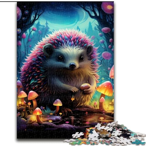 1000-teiliges Puzzle für Erwachsene, Kunst-Igel-Puzzle aus Holz, Denkspiel, interaktives Familienspiel, geeignet für Kinder ab 14 Jahren, 1000 Stück(50x75cm) von XHAXING