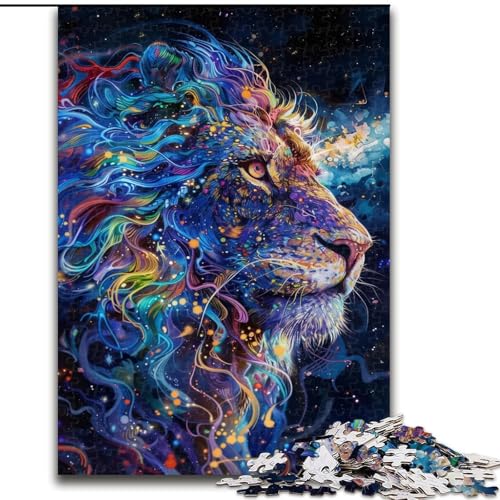 1000-teiliges Puzzle für Erwachsene, Kunst-Löwen-Puzzle aus Pappe, ideal für Familienspaß Feiertage, Geburtstage, 1000 Teile(26x38cm) von XHAXING