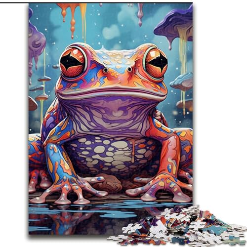 1000-teiliges Puzzle für Erwachsene, Kunst-Tierfrosch-Puzzle aus Pappe, Denkspiel, interaktives Familienspiel, geeignet für Kinder ab 14 Jahren, 1000 Teile(26x38cm) von XHAXING