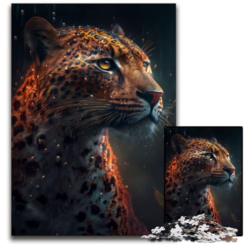 1000-teiliges Puzzle für Erwachsene, Leopardenregen, Puzzles für Erwachsene, für Teenager und Familienspaß – DIY-Denkspiel, Geschenk, 50x75cm 1000-teiliges Puzzle für Erwachsene, Leopardenregen, Puzzles für Erwachsene, für Teenager und Familienspaß – DIY-Denkspiel, Geschenk, 50x75cm von XHAXING