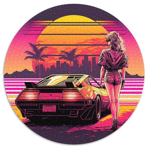 1000-teiliges Puzzle für Erwachsene, Neon-Sonnenuntergang, schwierige Puzzles für Erwachsene, Familieninteraktion und Gehirnherausforderung, Familienaktivitäts-Herausforderung (67,5 x 67,5 cm) von XHAXING