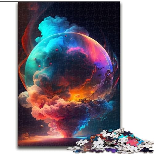 1000-teiliges Puzzle für Erwachsene, Planet Explosion Puzzles aus Holz, Denkspiel, interaktives Familienspiel, geeignet für Kinder ab 14 Jahren, 1000 Stück(50x75cm) von XHAXING