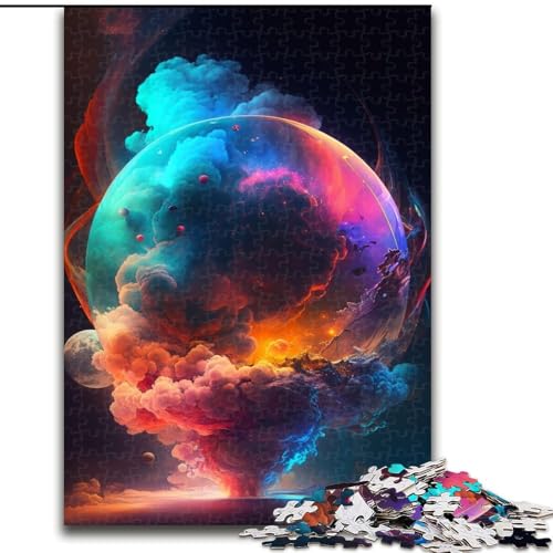 1000-teiliges Puzzle für Erwachsene, Planetenexplosion, aus Pappe, Geburtstage, Weihnachten, Halloween, Erntedankfest, Ostern, 1000 Teile(26x38cm) von XHAXING