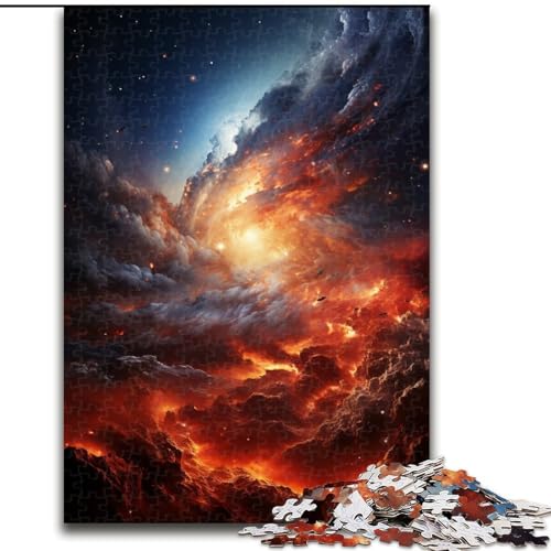 1000-teiliges Puzzle für Erwachsene, Spiralgalaxie-Puzzle aus Holz, Spielzeug, Geschenk, pädagogisches, intellektuelles, entspannendes Familienspiel, 1000 Teile(50x75cm) von XHAXING