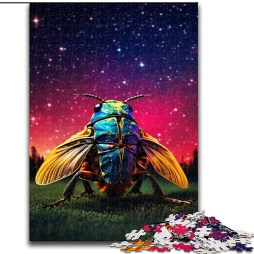 1000-teiliges Puzzle für Erwachsene, Sterne, Insekten, Puzzle aus Holz, interaktives Familienspiel, Denksportgeschenk, Lernspielzeug, 1000 Stück(50x75cm) von XHAXING