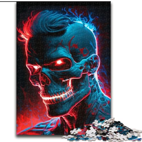 1000-teiliges Puzzle für Erwachsene, Superhelden-Skelett-Puzzle aus Holz, ideal als Dekoration für Zuhause und Büro, Geburtstag, 1000 Teile(50x75cm) von XHAXING