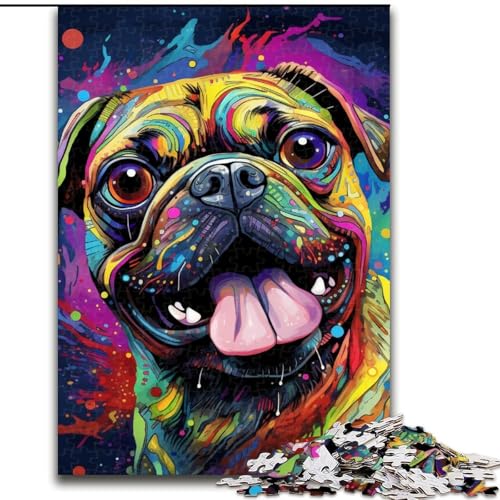 1000-teiliges Puzzle für Erwachsene, Tier-Puzzle mit bunten Hunden aus Holz, schwieriges Denkspiel für Jugendliche, 1000 Teile(50x75cm) von XHAXING