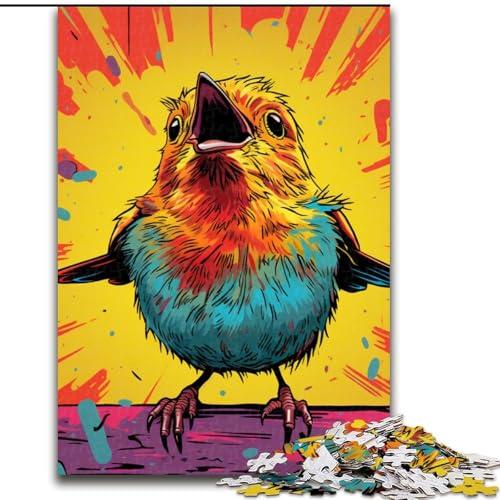 1000-teiliges Puzzle für Erwachsene, Tier-Spatz-Puzzle aus Holz, hochschwieriges Denkspiel für Jugendliche, 1000 Teile(50x75cm) von XHAXING