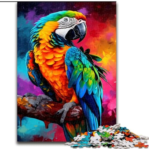1000-teiliges Puzzle für Erwachsene, Tiere, Vögel, Papageien, Puzzle aus Holz, ideal für Familienspaß Feiertage, Geburtstage, 1000 Stück(50x75cm) von XHAXING