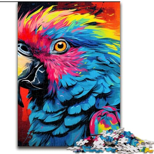 1000-teiliges Puzzle für Erwachsene, Tiere, Vögel, Papageien, aus Pappe, farbenfrohe Heimdekoration und interaktives Familienspiel, 1000 Teile(26x38cm) von XHAXING