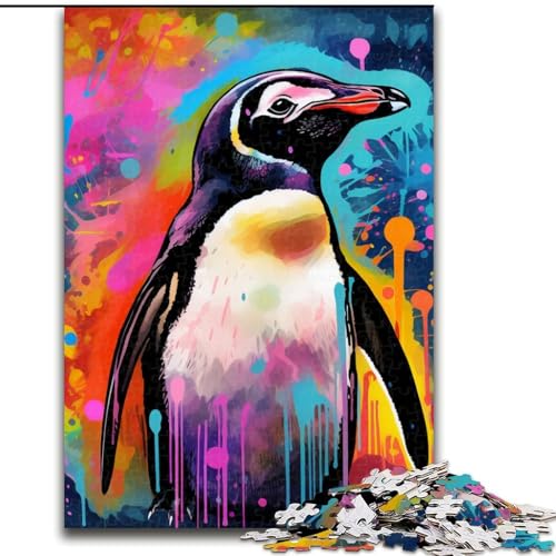 1000-teiliges Puzzle für Erwachsene, Tierpinguine, Puzzle aus Pappe, schwieriges Denkspiel für Teenager, 1000 Teile(26x38cm) von XHAXING