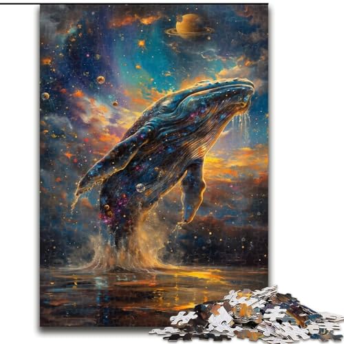 1000-teiliges Puzzle für Erwachsene, Walsprung-Puzzle aus Pappe, Geburtstage, Weihnachten, Halloween, Erntedankfest, Ostern, 1000 Teile(26x38cm) von XHAXING