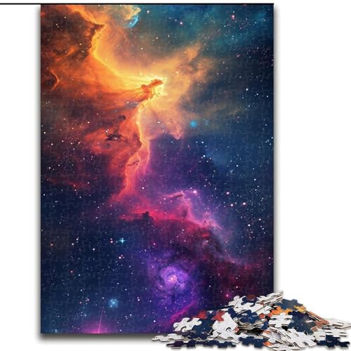 1000-teiliges Puzzle für Erwachsene, Weltraum, Sterne, Universum, buntes Puzzle aus Pappe, anspruchsvolles DIY-Denkspiel, interaktives Familienspiel, 1000 Teile(26x38cm) von XHAXING