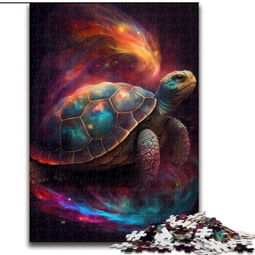 1000-teiliges Puzzle für Erwachsene, Weltraumschildkröte-Puzzle aus Pappe, hochschwieriges Denkspiel für Teenager, 1000 Teile(26x38cm) von XHAXING