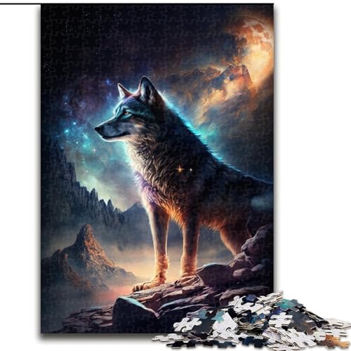 1000-teiliges Puzzle für Erwachsene, Wolf-Puzzle aus Pappe, Denkspiel, interaktives Familienspiel, geeignet für Kinder ab 14 Jahren, 1000 Teile(26x38cm) von XHAXING