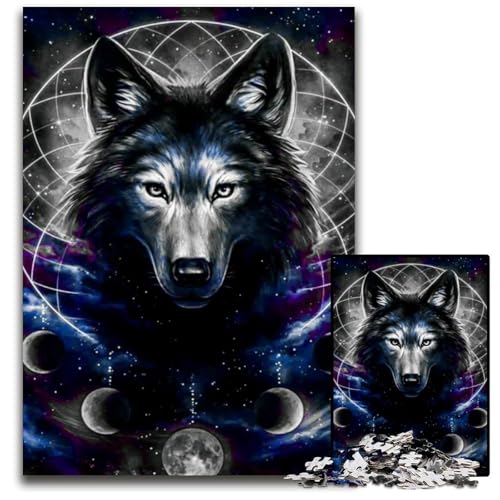 1000-teiliges Puzzle für Erwachsene, Wolf-Puzzles für Erwachsene, für Teenager und Familienspaß – DIY-Denkspiel, Geschenk, 26 x 38 cm 1000-teiliges Puzzle für Erwachsene, Wolf-Puzzles für Erwachsene, für Teenager und Familienspaß – DIY-Denkspiel, Geschenk, 26 x 38 cm von XHAXING