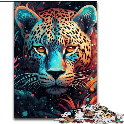1000-teiliges Puzzle für Erwachsene, afrikanisches Leoparden-Puzzle aus Pappe, hochschwieriges Denkspiel für Teenager, 1000 Teile(26x38cm) von XHAXING