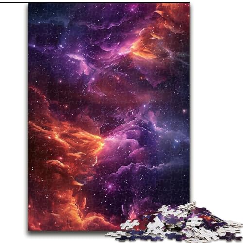 1000-teiliges Puzzle für Erwachsene, buntes Galaxie-Puzzle aus Pappe, interaktives Familienspiel, Denksportgeschenk, Lernspielzeug, 1000 Teile(26x38cm) von XHAXING
