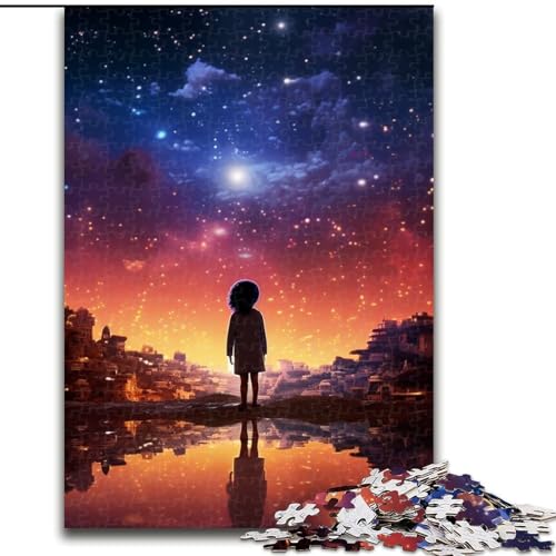1000-teiliges Puzzle für Erwachsene, buntes Galaxie-Puzzle aus Pappe, interaktives Familienspiel, Denksportgeschenk, Lernspielzeug, 1000 Teile(26x38cm) von XHAXING