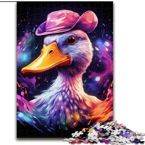 1000-teiliges Puzzle für Erwachsene, buntes Kunst-Enten-Puzzle aus Pappe, interaktives Familienspiel, Denksport-Geschenk, Lernspielzeug, 1000 Teile(26x38cm) von XHAXING