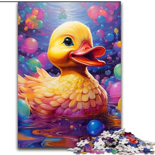1000-teiliges Puzzle für Erwachsene, buntes Kunst-Enten-Puzzle aus Pappe, interaktives Familienspiel, Denksport-Geschenk, Lernspielzeug, 1000 Teile(26x38cm) von XHAXING