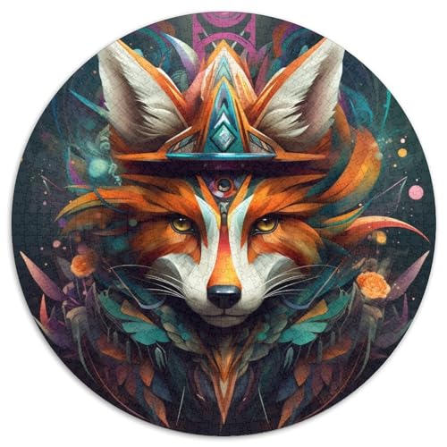 1000-teiliges Puzzle für Erwachsene, farbenfrohes Kunst-Fuchs-Puzzle aus Karton, Aktivität für zu Hause für Feiertage, Geburtstage und Spieleabende mit der Familie (Größe 67,5 x 67,5 cm) von XHAXING