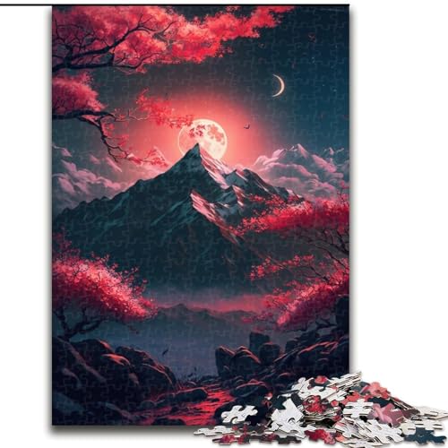 1000-teiliges Puzzle für Erwachsene, japanische Kirschblüten-Puzzle aus Holz, hochschwieriges Denkspiel für Teenager, 1000 Teile(50x75cm) von XHAXING