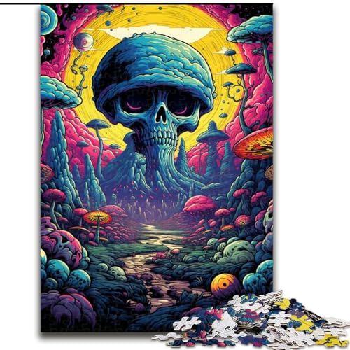 1000-teiliges Puzzle für Erwachsene, kosmischer Totenkopf, Puzzle aus Holz, Familieninteraktion und Gehirnherausforderung, Familienaktivitätsherausforderung, 1000 Teile(50x75cm) von XHAXING