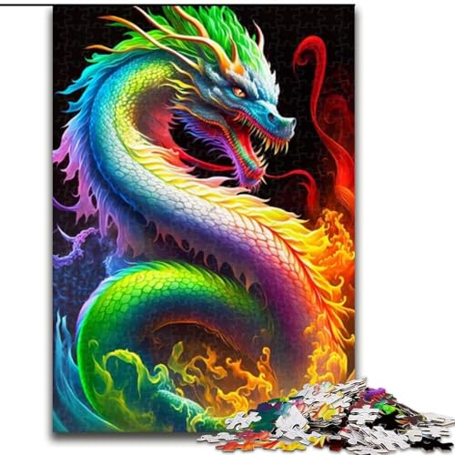 1000-teiliges Puzzle für Erwachsene, kosmisches Drachen-Puzzle aus Holz, anspruchsvolles Denkspiel für Teenager, unterhaltsames interaktives Spiel für die ganze Familie, 1000 Teile(50x75cm) von XHAXING