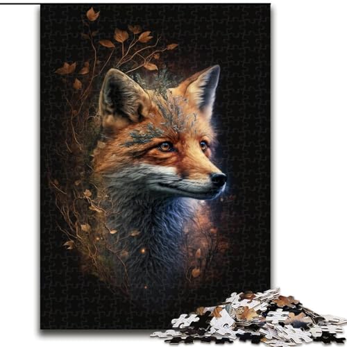 1000-teiliges Puzzle für Erwachsene, niedliches Kunst-Fuchs-Puzzle aus Holz, anspruchsvolles Denkspiel für Teenager, unterhaltsames interaktives Spiel für die ganze Familie, 1000 Teile(50x75cm) von XHAXING