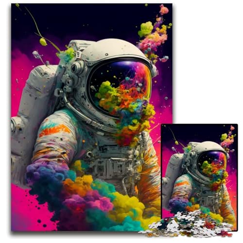 1000-teiliges Puzzle für Erwachsene, psychodelische Astronauten-Puzzles für Erwachsene, für Teenager und Familienspaß – DIY-Denkspiel als Geschenk, 50x75cm 1000-teiliges Puzzle für Erwachsene, psychodelische Astronauten-Puzzles für Erwachsene, für Teenager und Familienspaß – DIY-Denkspiel als Geschenk, 50x75cm von XHAXING