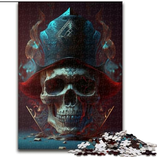 1000-teiliges Puzzle für Erwachsene, schönes Totenkopf-Puzzle aus Pappe, schwieriges Denkspiel für Teenager, 1000 Teile(26x38cm) von XHAXING