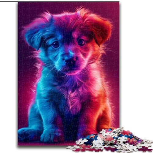 1000-teiliges Puzzle für Erwachsene, süßes Hunde-Puzzle aus Pappe, hochschwieriges Denkspiel für Teenager, 1000 Teile(26x38cm) von XHAXING
