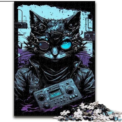 1000-teiliges Puzzle für Erwachsene, süßes Katzen-Puzzle aus Pappe, hochschwieriges Denkspiel für Teenager, 1000 Teile(26x38cm) von XHAXING