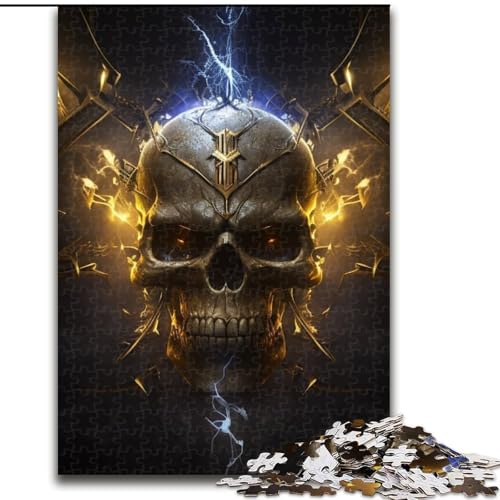 1000-teiliges Puzzle für Erwachsene, wunderschöne Totenkopf-Puzzles aus Holz, Denkspiel, interaktives Familienspiel, geeignet für Kinder ab 14 Jahren, 1000 Teile(50x75cm) von XHAXING