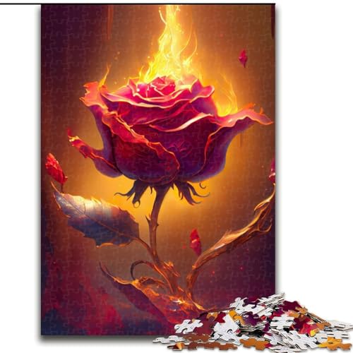 1000-teiliges Puzzle für Erwachsene Burning Love aus Holz, anspruchsvolles Denkspiel für Jugendliche, 1000 Teile(50x75cm) von XHAXING