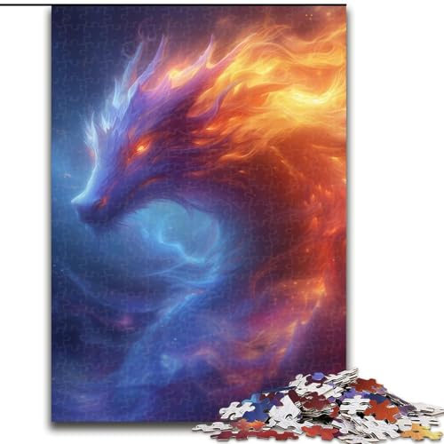 1000-teiliges Puzzle für Erwachsene Drachen in den Wolken aus Pappe, Geburtstage, Weihnachten, Halloween, Thanksgiving, Ostern, 1000 Teile(26x38cm) von XHAXING