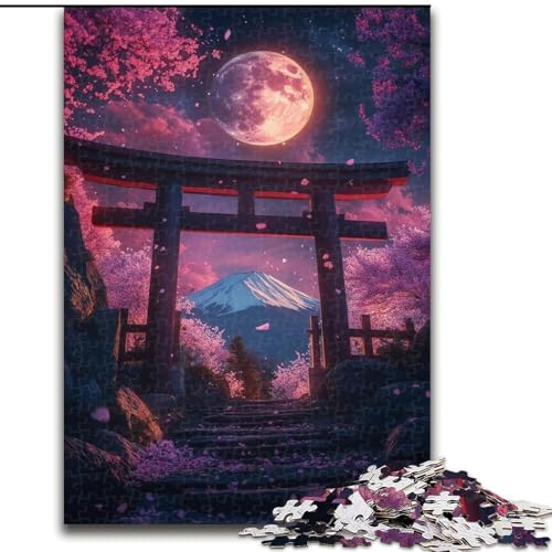 1000-teiliges Puzzle für Erwachsene im japanischen Stil. Aus Pappe, als Geschenk für Geburtstage, Feiertage, Weihnachten und Halloween. 1000 Teile(26x38cm) von XHAXING