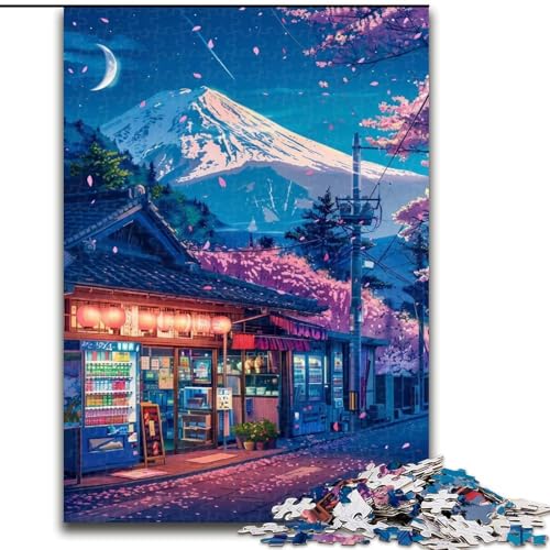 1000-teiliges Puzzle für Erwachsene. Wunderschönes Mount Fuji-Puzzle aus Holz, anspruchsvolles Denkspiel für Teenager, unterhaltsames interaktives Spiel für die ganze Familie, 1000 Teile(50x75cm) von XHAXING