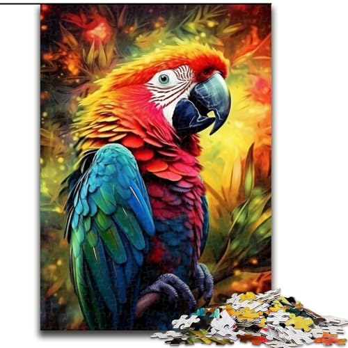 1000-teiliges Puzzle mit Tieren, Vögeln, Papageien, aus Pappe, kompliziertes Design für Teenager, DIY-Dekor und gehirnfördernder Spaß, 1000 Teile(26x38cm) von XHAXING